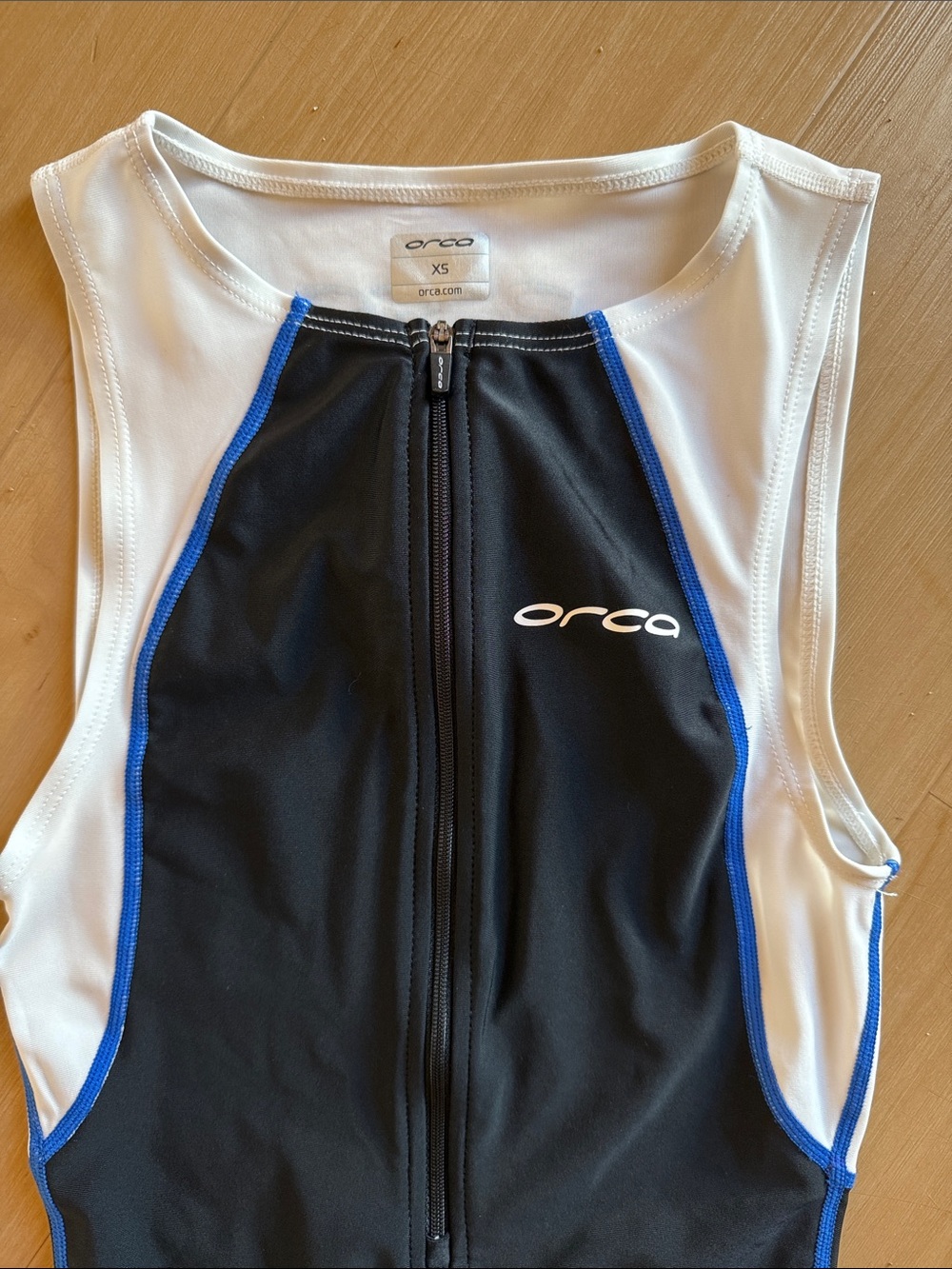 ORCA TRIATHLON ATHLETIC TRAINING RACE SUIT WOMENS SIZE XS SLEEVELESS BLACK WHITE - Picture 2 of 12